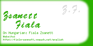 zsanett fiala business card